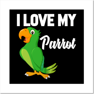 I Love My Parrot Posters and Art